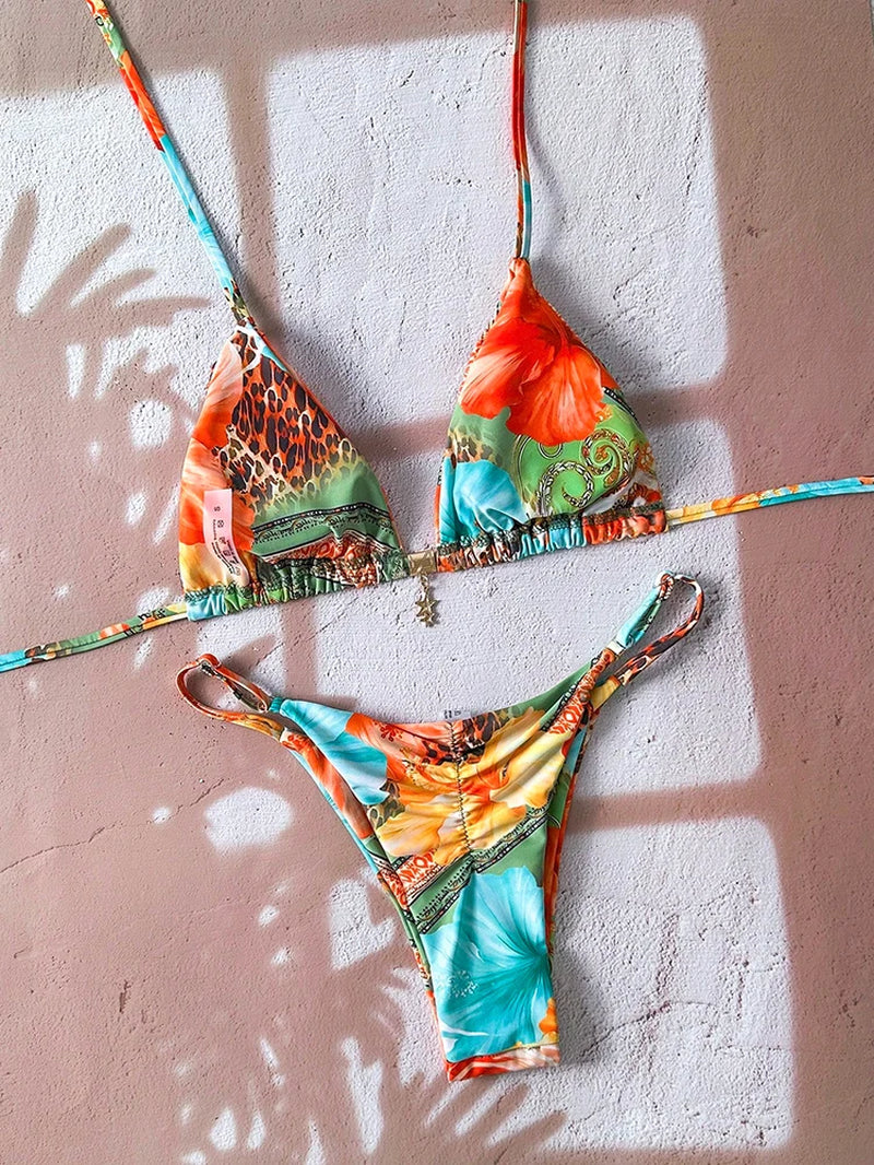 Micro Bikini Women Swimsuit Two-Piece Bathing Suit Woman Swimwear 2026 Sexy Leopard Push up Thong Bikinis Sets Beachwear Summer