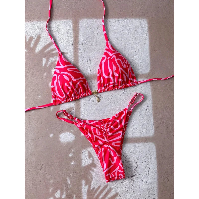 Micro Bikini Women Swimsuit Two-Piece Bathing Suit Woman Swimwear 2026 Sexy Leopard Push up Thong Bikinis Sets Beachwear Summer
