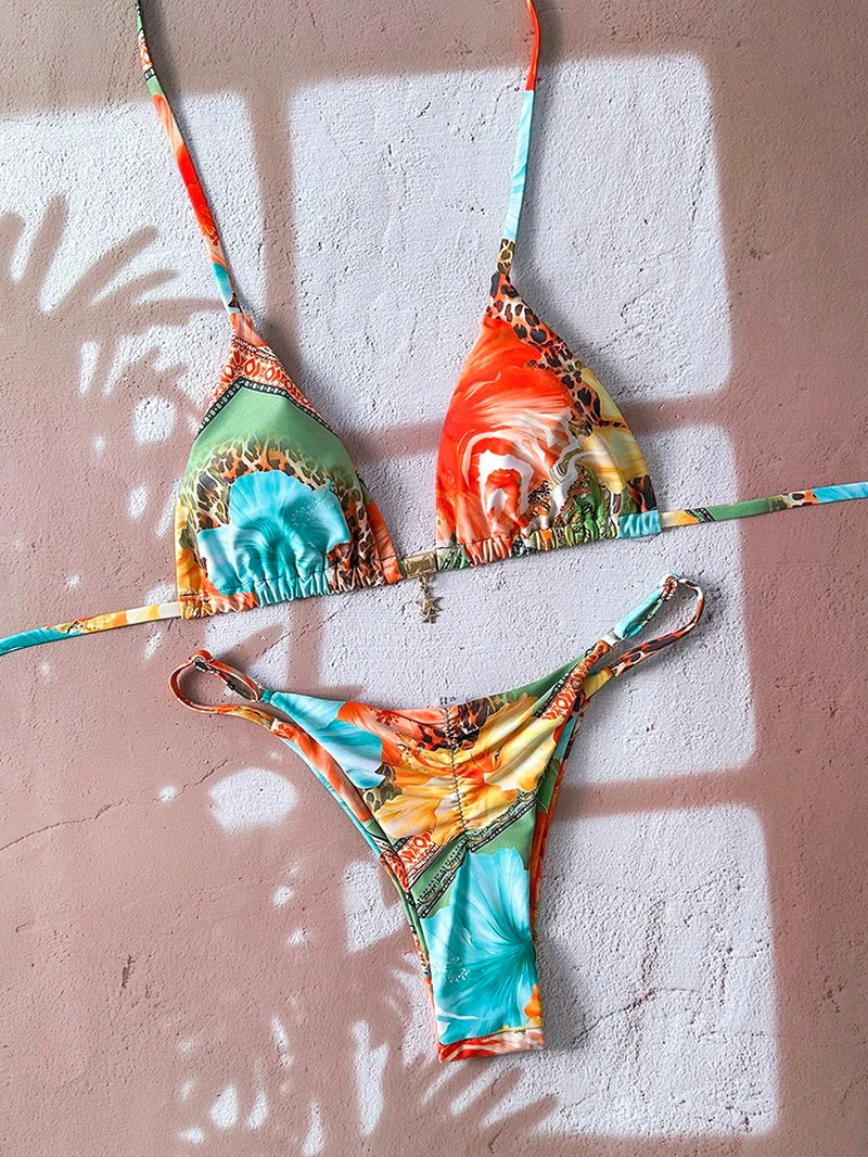 Micro Bikini Women Swimsuit Two-Piece Bathing Suit Woman Swimwear 2026 Sexy Leopard Push up Thong Bikinis Sets Beachwear Summer
