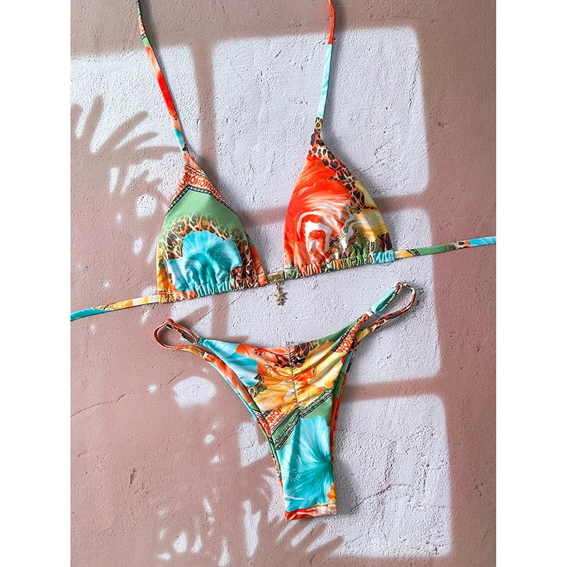 Micro Bikini Women Swimsuit Two-Piece Bathing Suit Woman Swimwear 2026 Sexy Leopard Push up Thong Bikinis Sets Beachwear Summer